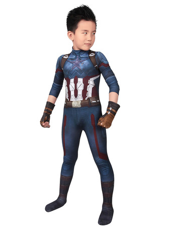マーベルのアベンジャーズキャプテン・アメリカコスプレ衣装キャットスーツ手袋