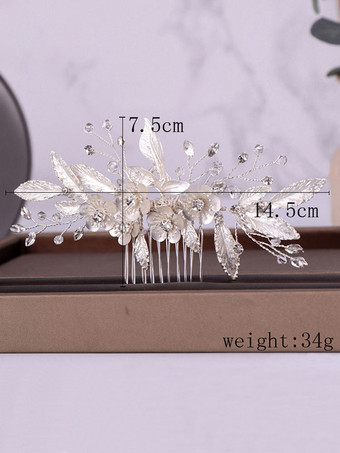 花嫁のための手作りのかぶとの結婚式の櫛の金属のヘアアクセサリー