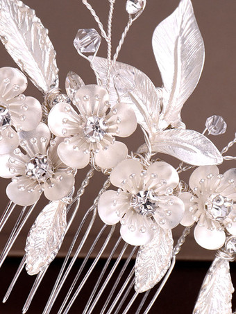 花嫁のための手作りのかぶとの結婚式の櫛の金属のヘアアクセサリー
