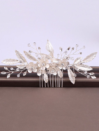 花嫁のための手作りのかぶとの結婚式の櫛の金属のヘアアクセサリー