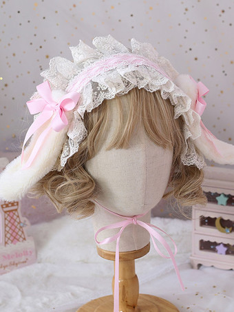 Sweet Lolita Coiffe Oreilles De Lapin Dentelle Arcs Bandeau En Dentelle