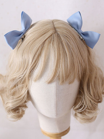 Lolita douce arcs coiffe bébé bleu Lolita cheveux accessoires Déguisements Halloween