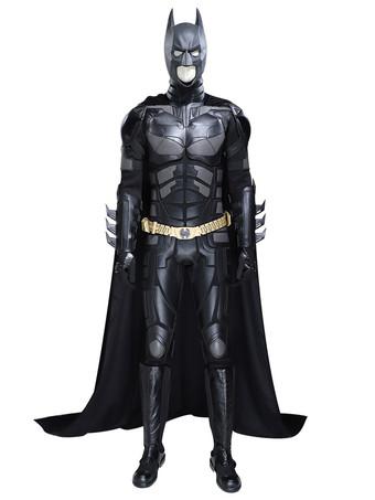Cinzento e preto Spandex Lycra Zentai Suit Superhero Batman