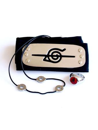 Collier pendentif Naruto, anneau, boucles d'oreilles, porte-clés, Cosplay  Akatsuki, figurines d'action, accessoires, bijoux