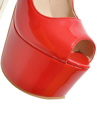 女性のセクシーなハイヒールブルー丸いつま先セクシーな靴