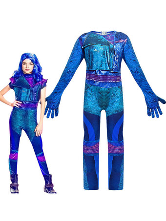 Halloween Disney Nachkommen 3 Mal Blue Cosplay Kostüme für Kinder