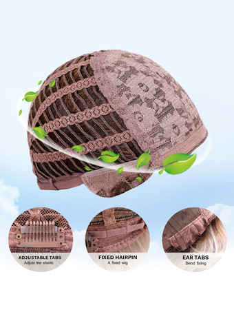 ブラントバング付きロングウィッグカーリー合成ウィッグ