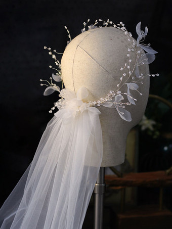 花嫁のためのヘッドピースの結婚式の帽子のフラワーチュールのヘアアクセサリー