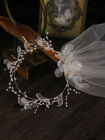 花嫁のためのヘッドピースの結婚式の帽子のフラワーチュールのヘアアクセサリー