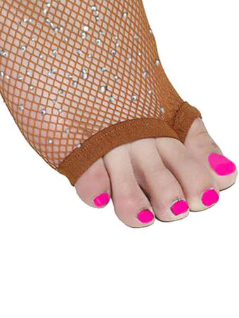 女性のナイロンラインストーンダンスタイツ