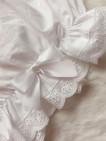 ホワイトロリータブルマレースルーズロリータショーツ