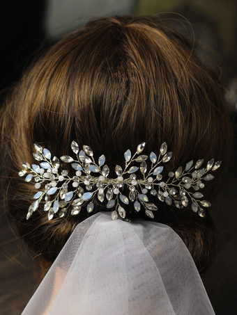 ウェディングヘッドピースヘッドウェアラインストーンブライダルヘアアクセサリー