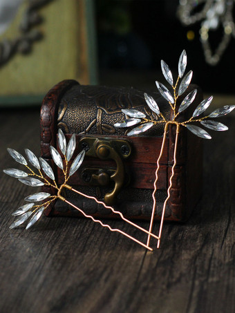 ヘッドピースウェディングヘッドラインストーンブライダルヘアアクセサリー