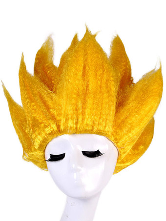 Dragon Ball Fusions Karoly dourado peruca de Halloween