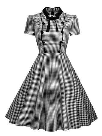 1950年代ピンアップガールコスチューム半袖ヴィンテージドレス