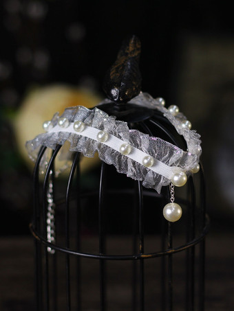 ブライダルパールレースチョーカー