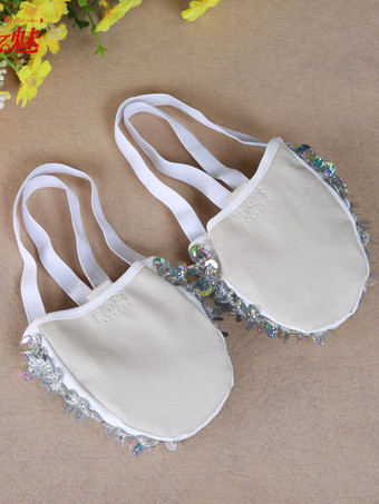 ベリーダンスのスリッパの靴は大人のためのスワロフスキースリッパシルバーダンスの履物