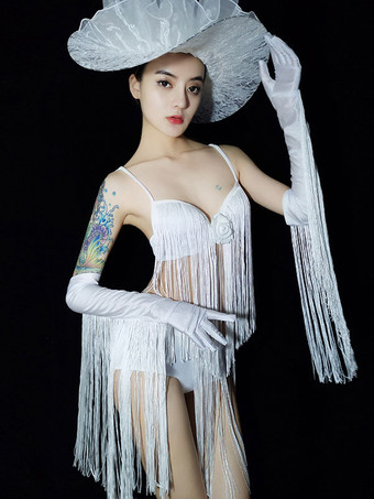 ジャズダンスコスチュームレディースフリンジダンスウェア