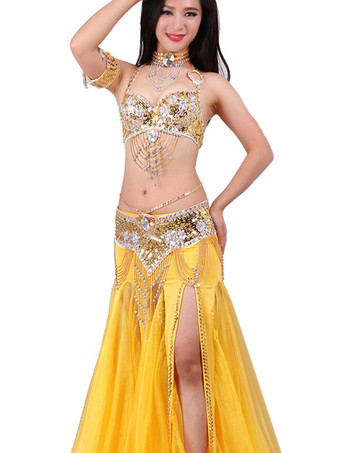 ベリーダンス衣装 パフォーマンス 女性用 ダンスウェア 5点セット 衣装