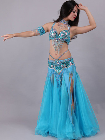 ベリーダンス衣装 パフォーマンス 女性用 ダンスウェア 5点セット 衣装