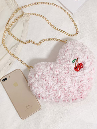 甘いロリータバッグハート型チェリークロスボディバッグ