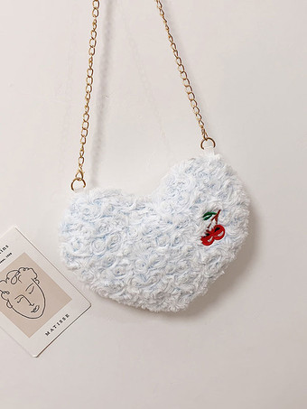 甘いロリータバッグハート型チェリークロスボディバッグ