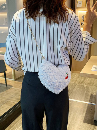 甘いロリータバッグハート型チェリークロスボディバッグ