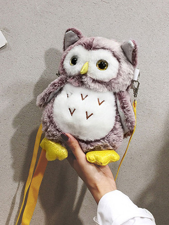 パープル 甘いロリータバッグフクロウクロスボディバッグロリータアクセサリー