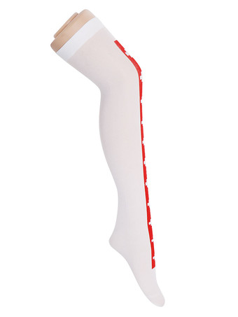 ガールサロンストッキングホワイトクロスニーハイソックスハロウィンコスプレ衣装アクセサリー
