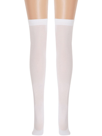 ガールサロンストッキングホワイトクロスニーハイソックスハロウィンコスプレ衣装アクセサリー