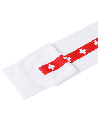 ガールサロンストッキングホワイトクロスニーハイソックスハロウィンコスプレ衣装アクセサリー