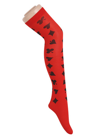 女性サロンストッキングレッドポケニーハイソックスハロウィンコスプレコスチュームアクセサリー