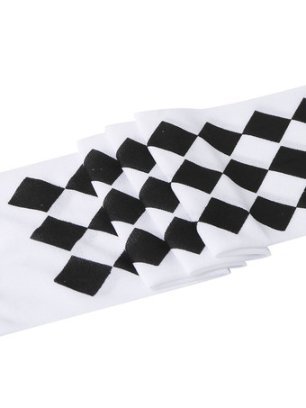 女性サロンストッキングチェック柄ストリップニーハイソックスハロウィンコスプレ衣装アクセサリー