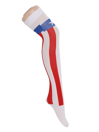 女性サロンストッキングアメリカの国旗ニーハイソックスハロウィンコスプレ衣装アクセサリー