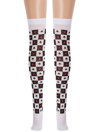 女性サロンストッキングポケプラッドニーハイソックスハロウィンコスプレコスチュームアクセサリー