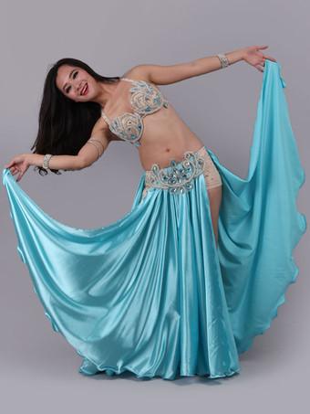 Arabic Beaded Sequins Belly Dance Bra Belt Set Sexy Egypt Belly Dance  Costume for Women belly dancing suit bling bra belt