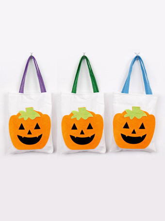 Sacos de doces ou travessuras de Halloween sacola de abóbora