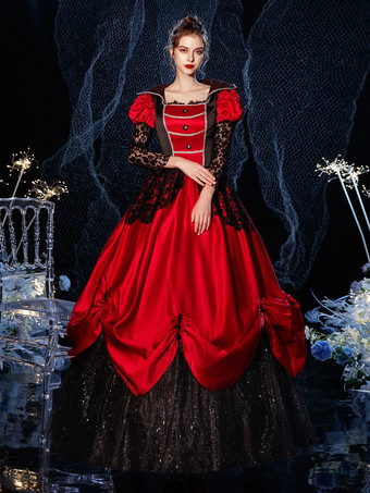 Robe Rococo victorien rétro Opéra Costume robe mascarade semi transparente dentelle coton Cosplay Costume carnaval