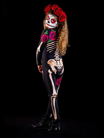 ハロウィン カーニバルコスチュームスケルトン全身タイツキッドカーニバル衣装