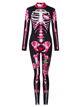 ハロウィン カーニバルコスチュームスケルトン全身タイツジャンプスーツカーニバル衣装