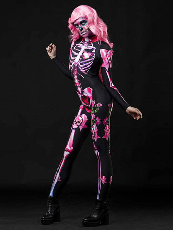 ハロウィン カーニバルコスチュームスケルトン全身タイツジャンプスーツカーニバル衣装