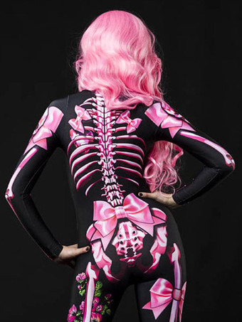 ハロウィン カーニバルコスチュームスケルトン全身タイツジャンプスーツカーニバル衣装