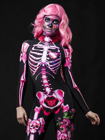 ハロウィン カーニバルコスチュームスケルトン全身タイツジャンプスーツカーニバル衣装