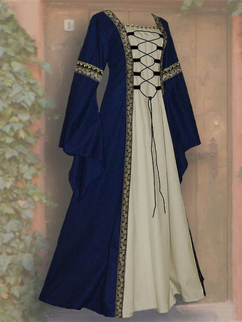 ディープブルーヴィンテージドレス 1950年代 レッド レイヤードボタン 半袖 ターンダウンカラー プリーツ スイングドレス バーガンディ