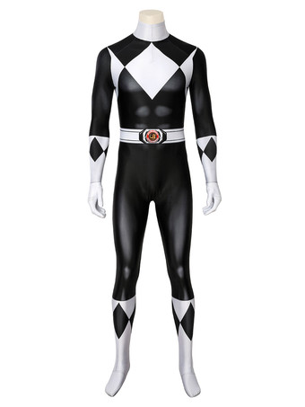 Power Rangers Schwarzer Ranger Zentai Overall Cosplay Kostüm