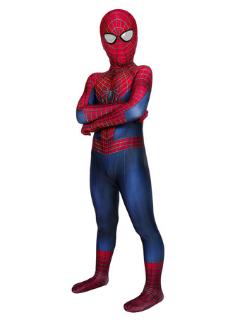 スパイダーマンクラシックスーツキッズコスプレジャンプスーツ全身タイツコスプレコスチュームカーニバル