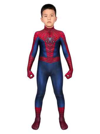 スパイダーマンクラシックスーツキッズコスプレジャンプスーツ全身タイツコスプレコスチュームカーニバル