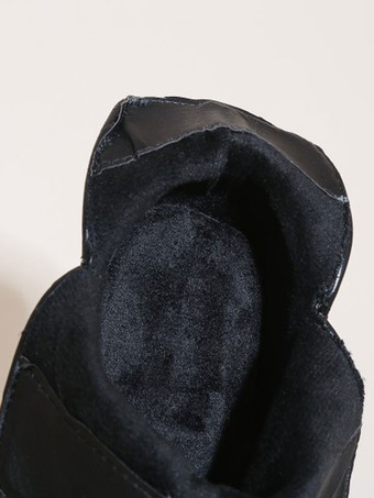 女性アンクル ブーツ ブルー レザー ポインテッド トゥ チャンキー ヒール スネークスキン プリント ブーティ