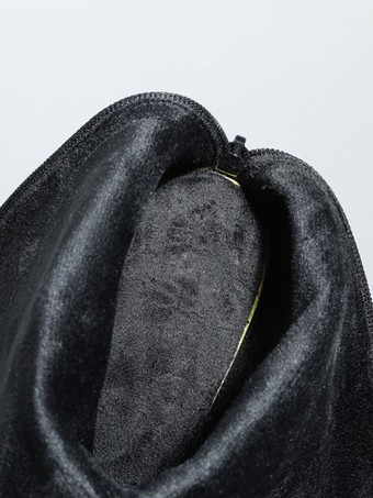 女性用ニーハイブーツレザーホワイトポインテッドトゥチャンキーヒールニーレングスブーツ女性用