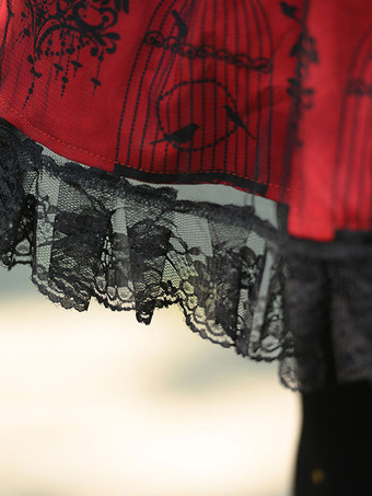 甘いレースロリータSK ロリータスカート ブルゴーニュ